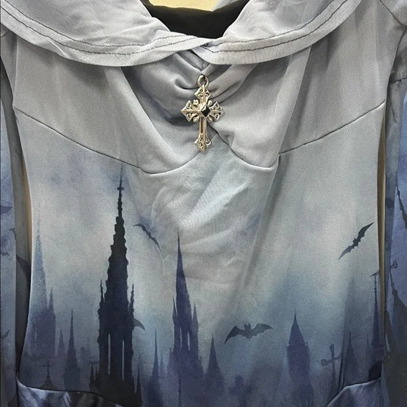 ROMWE | Gothic Dark Castle Graveyardd Mesh dress - Picture 3 of 7